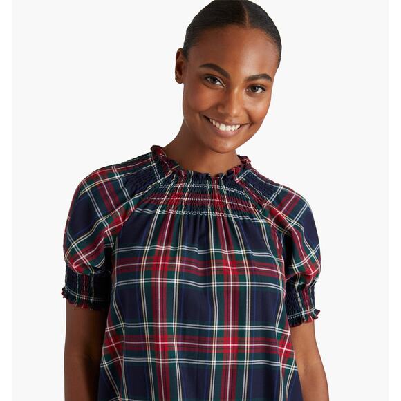 Plaid Midi Dress - Red and Blue - Picture 4 of 4